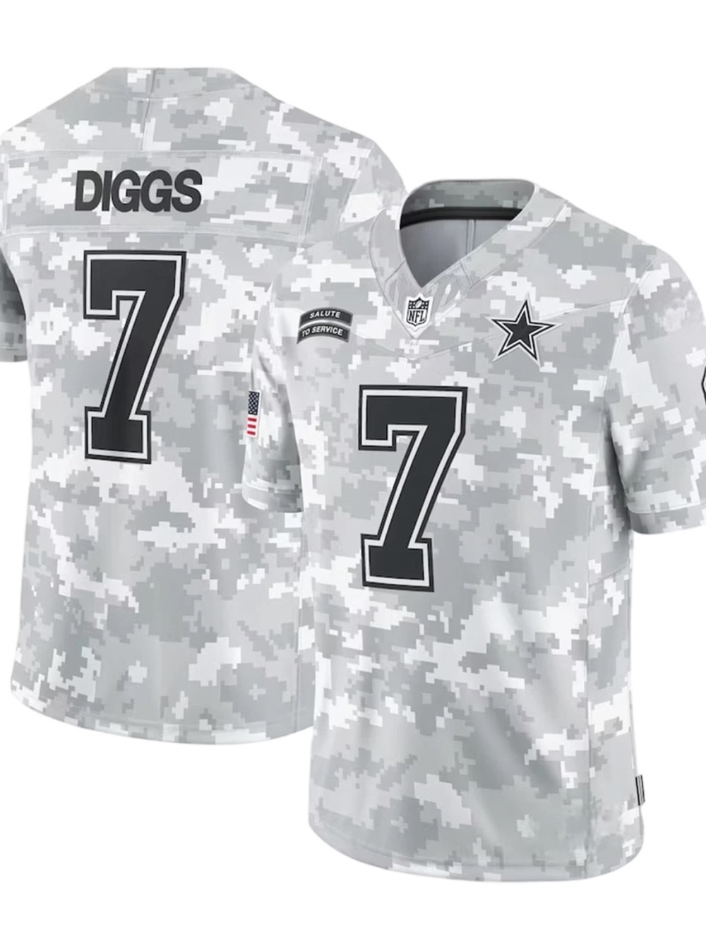 Dallas Cowboys Nike Salute to Service NFL Camo Jersey NWT Youth Small